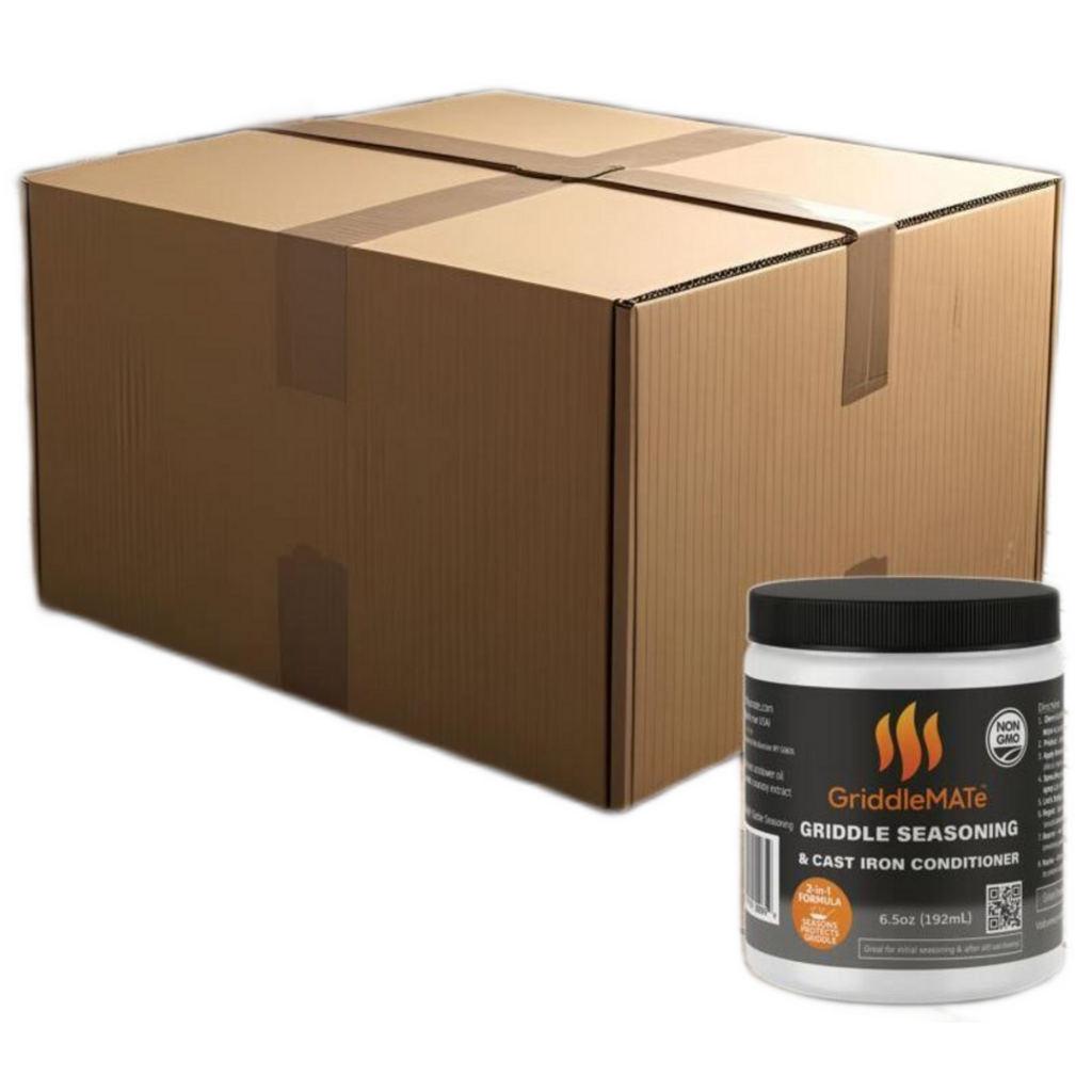 GriddleMATe Griddle Seasoning and Cast Iron Conditioner, Premium Blend, High Smoke Point, 6.5oz (CASE OF 32)