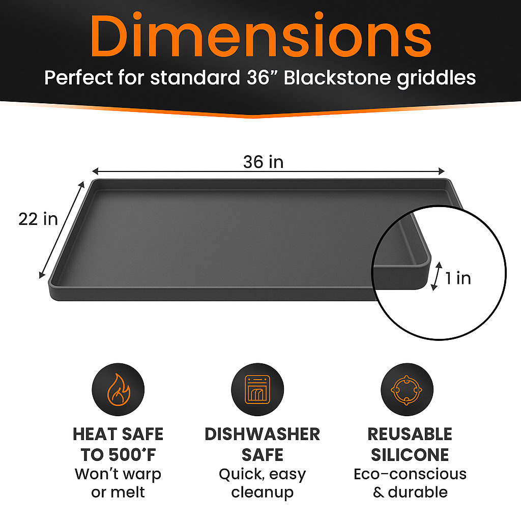 GriddleMATe Silicone Griddle Mat for 36" Blackstone Griddles (Black)