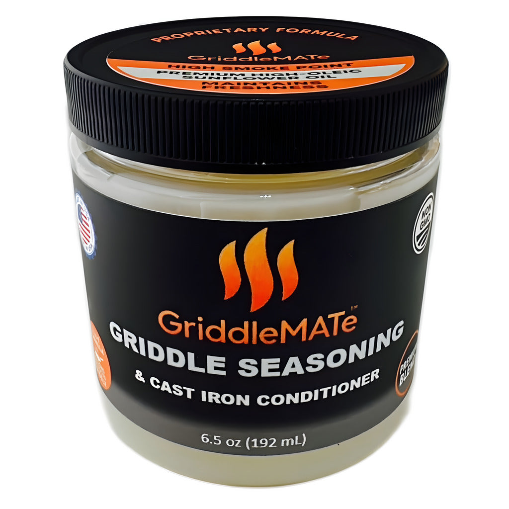 GriddleMATe Griddle Seasoning and Cast Iron Conditioner, Premium Blend, High Smoke Point, 6.5oz (CASE OF 32)
