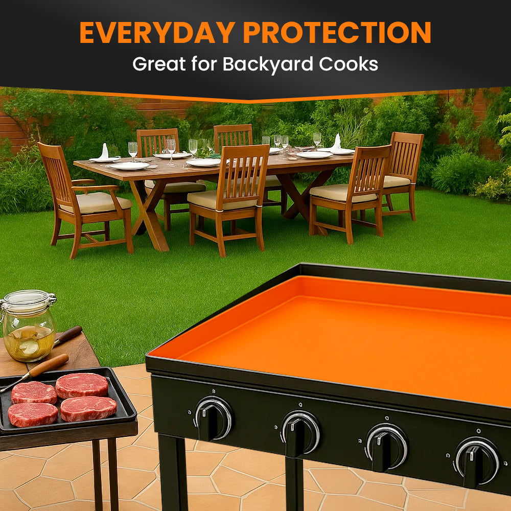 GriddleMATe Silicone Griddle Mat for 36" Blackstone Griddles (Orange)