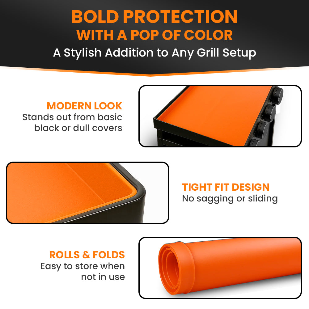 GriddleMATe Silicone Griddle Mat for 36" Blackstone Griddles (Orange)