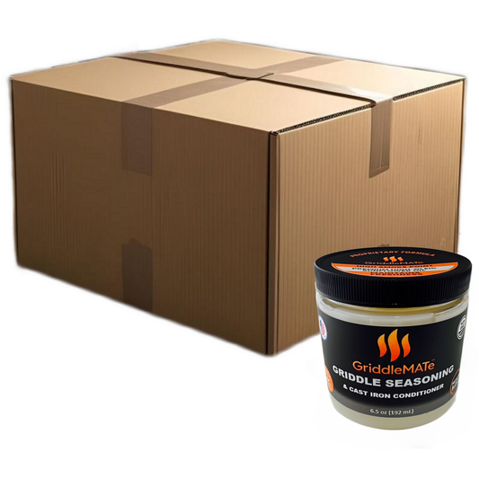 GriddleMATe Griddle Seasoning and Cast Iron Conditioner, Premium Blend, High Smoke Point, 6.5oz (CASE OF 32)